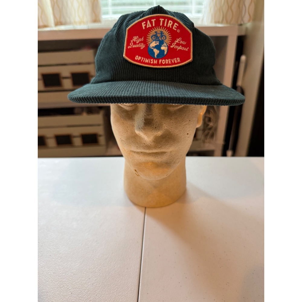 Coal Fat Tire Beer Corduroy Snapback Hat Green Optimism Forever Patch Cap